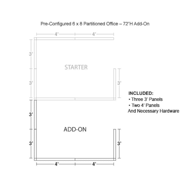 Interion By Global Industrial 96 in D X 72 in H, 72 in W X Fabric Panels / Wood Frame / Steel Connectors, Blue 236652BL - main